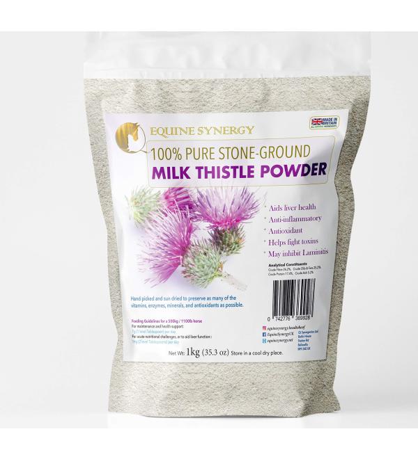 100% Pure Stone-ground Milk Thistle for Horses 1kg - Equine Detoxification immune support and liver health