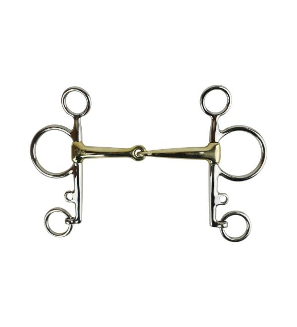 AK Pelham Riding Bits with Single Joint and Mouthpiece made of German Silver AKRS-2613 (12.7 cm German Silver) 5'' German Silver