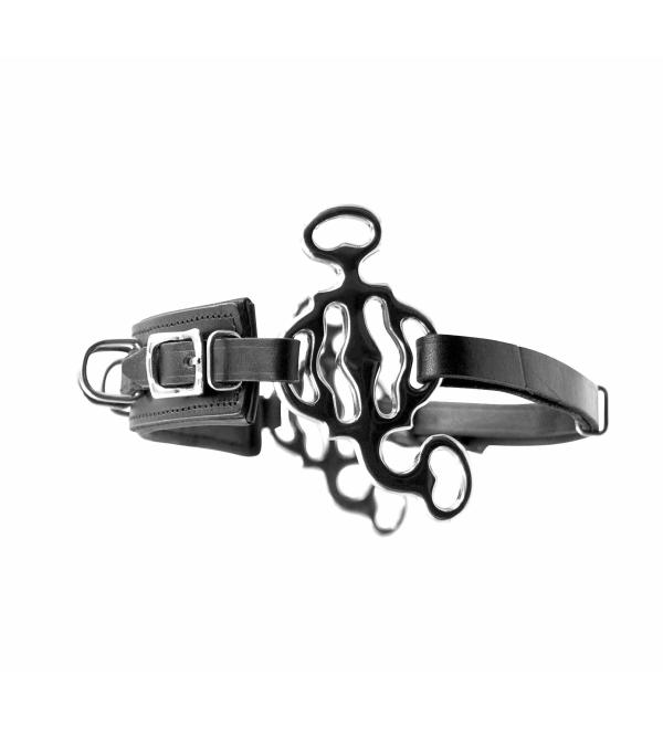 AMKA Hackamore Baroque with 3 rings noseband leather + stainless steel 034/103