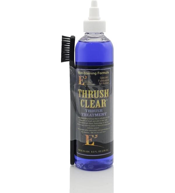 E3 Thrush Clear Treatment owerful Solution for Equine Hoof Thrush - 8 Oz -