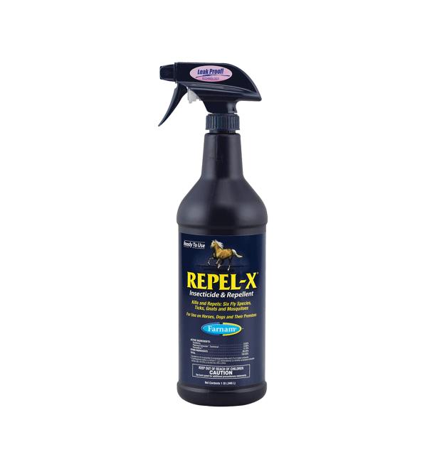 Farnam 10330 X Insecticide and Repellent for Horses and Dogs, 32 Ounces, None 32 Fluid Ounces