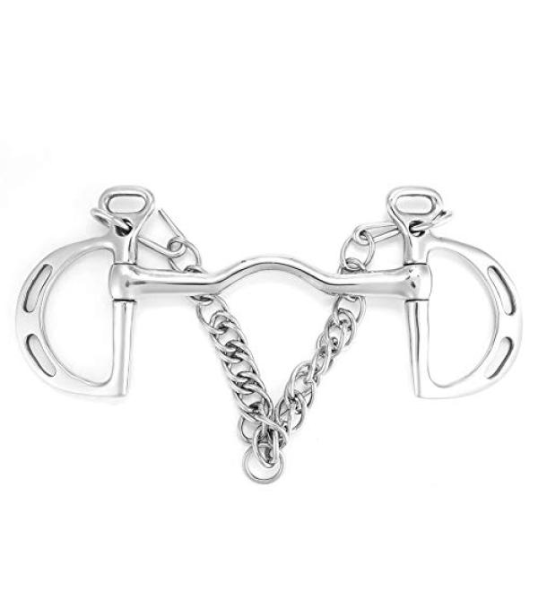 HEEPDD Stainless Steel Kimberwicke Bit with Deep Chain Mouth Chewing Roll (125mm)