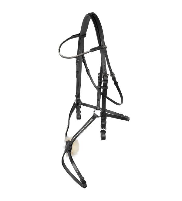 HORZE Valencia Mexican Noseband Black P (P) Pony Black