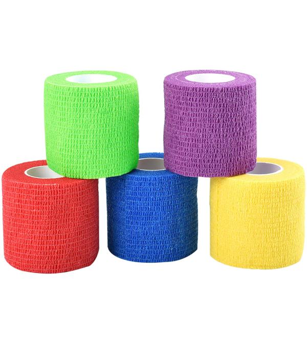 Jalan Self Adherent Bandage Pet Vet Wrap bulk stretch Tape for Wrist Ankle Sprains & Swelling Assorted Color 5 Cm