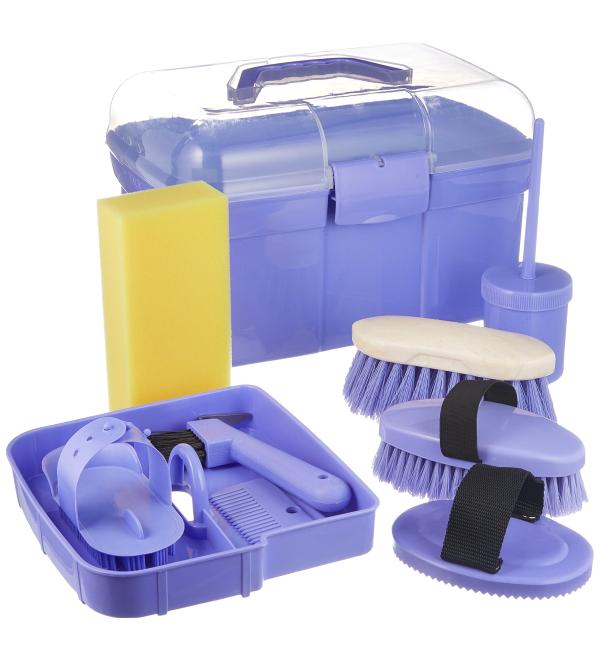 Kerbl grooming box filled for children purple (care set for horses) 321765 8 pieces (1 pack)