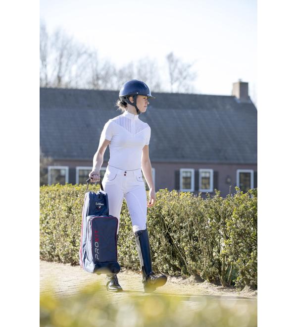 LeMieux Riding Boots & Hat Bag in Navy with Front Compartment, Padded Divider and Comfort Grip Handle - Waterproof Denier Nylon - One Size