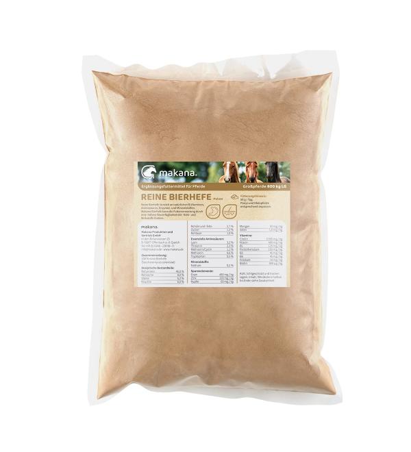 Makana Pure Brewer's Yeast for Horses Nutrient-rich and free from spent grains 1.5 kg bag
