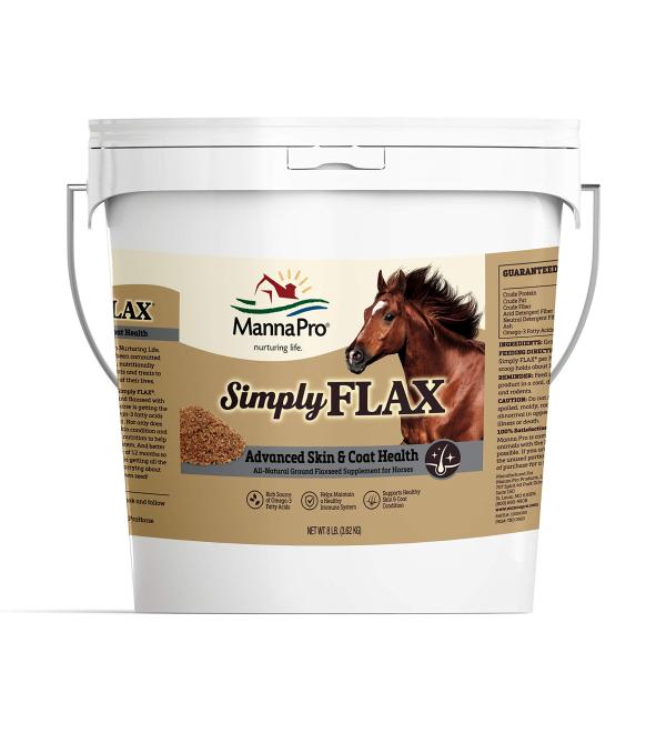 Manna Pro Simply Flax for Horses Omega-3 Fatty Acids from Flaxseed 8 Pounds