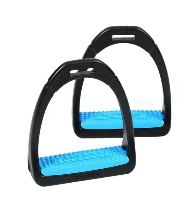 Shires Compositi Adult Premium Profile Stirrups Bright Blue