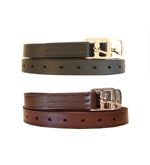SIE EQUESTRIAN 45 / 48 / 54 / 56" / 60 English Stirrup Leathers Kids/Adult Dark Brown 54"