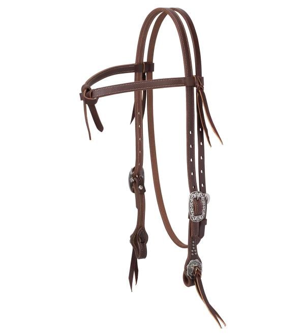 Weaver Leather Unisex-Serwachten Work Tack JW Futurty B/B HDSTL Weaver headband made of leather with knot headring floral 1 Count (Pack of 1)